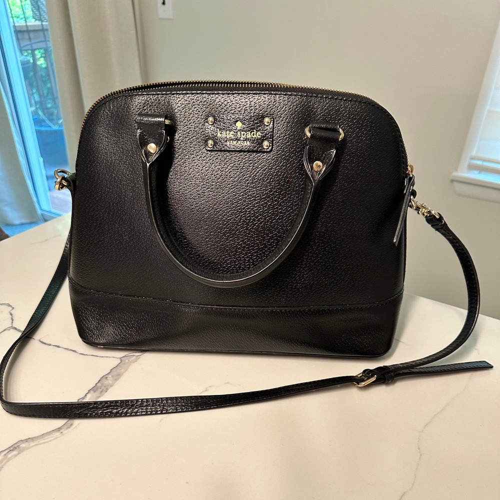 Kate spade black leather handbag